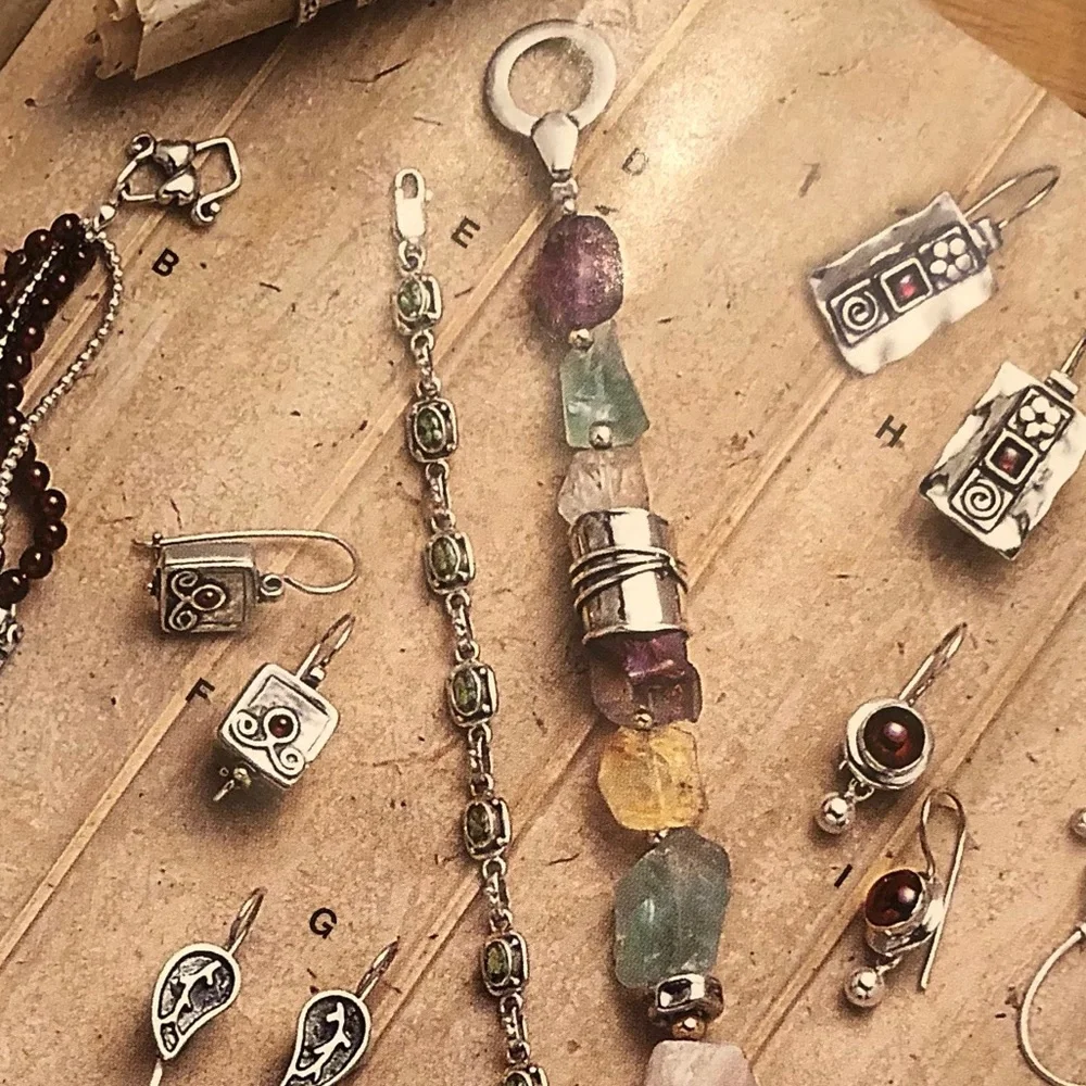 Vintage Silpada Citrine Amethyst Sterling Silver Gold-Filled Bead Bracelet B0710 - Picture 12 of 16